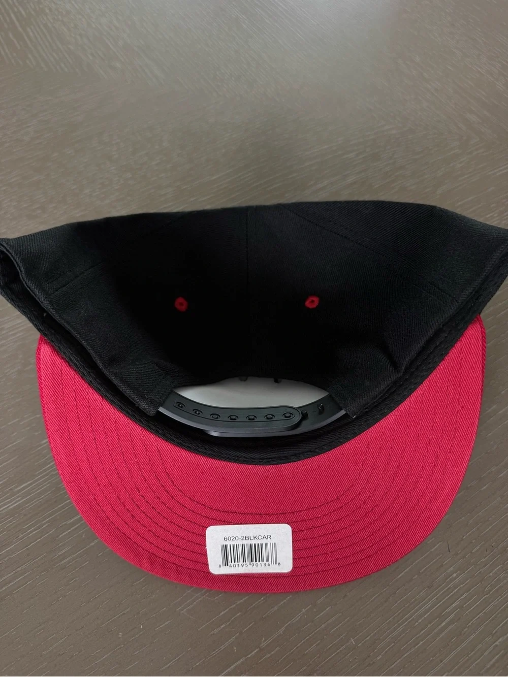 New Decky Two-Tone Black and Dark Red Snapback Hat